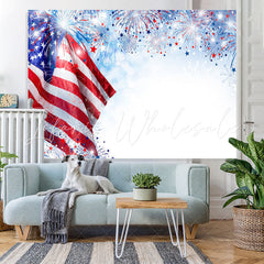 Lofaris Blue And White Stripe Flag Theme Baby Shower Backdrop