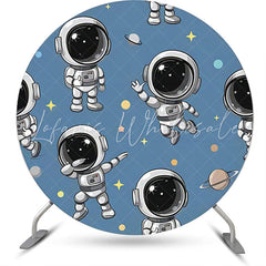 Lofaris Blue Astronaut Galaxy Round Backdrop For Birthday