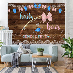 Lofaris Blue Baits Or Pink Bows Baby Shower Backdrop Decoration