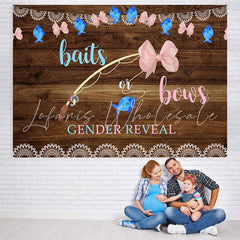Lofaris Blue Baits Or Pink Bows Baby Shower Backdrop Decoration