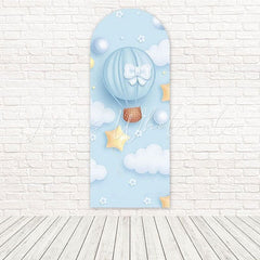 Blue Balloon Baby Shower Theme Arch Backdrop For Welcoming Joy