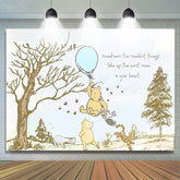 Lofaris Blue Balloons Cute Bear Happy Birthday Party Backdrop