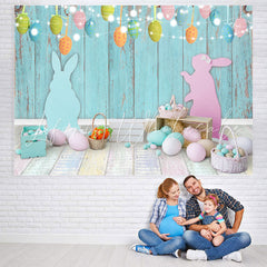 Lofaris Blue Boy Or Pink Girl Wooden Theme Baby Shower Backdrop