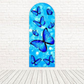 Blue Butterflies Elegant Arch Backdrop For Delicate Celebrations