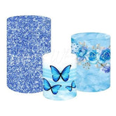 Blue Butterfly Glitter Magic Themed Cover Cylinders Kit