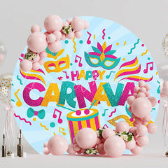 Blue Carnival Round Backdrop for Themed Party Celebration