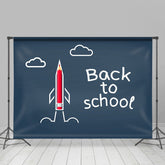 Lofaris Blue Cloud Flying Pencil Back To School Backdrop