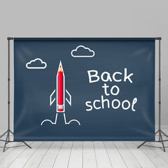 Lofaris Blue Cloud Flying Pencil Back To School Backdrop