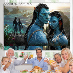 Lofaris Blue Fairy Tale Couple Disney Birthday Backdrop