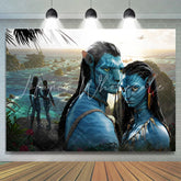 Lofaris Blue Fairy Tale Couple Disney Birthday Backdrop