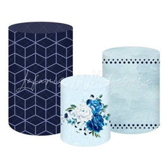 Blue Flowers Spring Garden Themed Cover Cylinders Kit