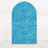 Blue Glitter Ocean Spark Vibe Arch Backdrop For Cool Party Look