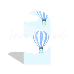 Blue Hot Air Balloon Arch Backdrop Wall Cloth Cover For Birthday Baby Shower Party