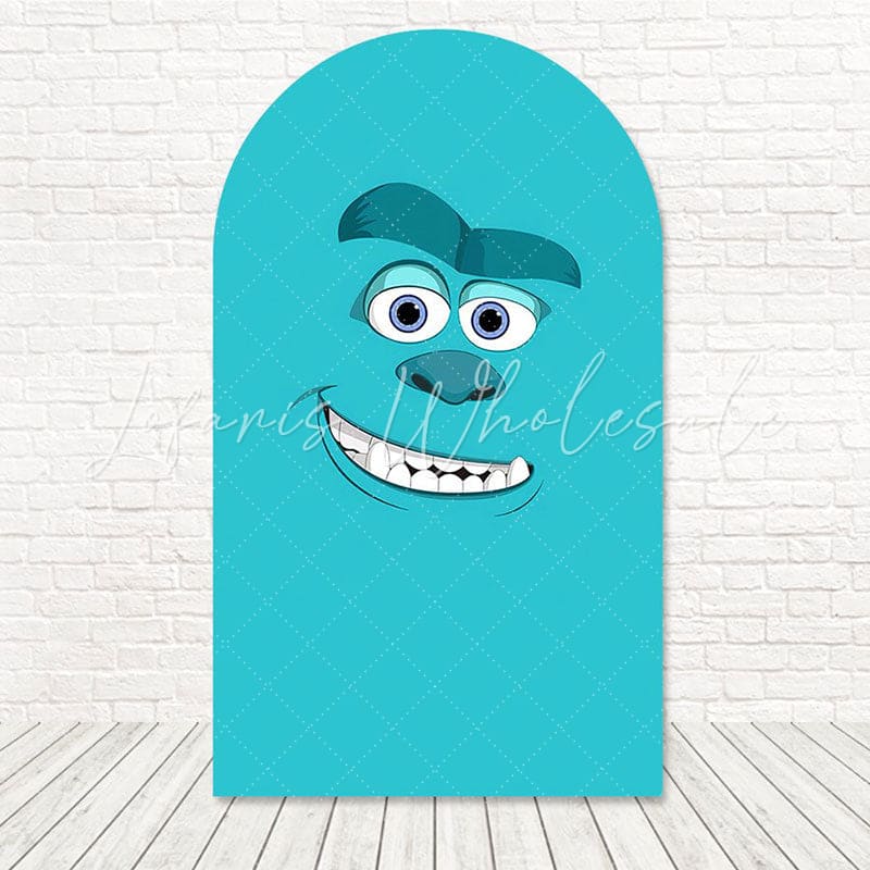 Blue Monsters Inc. Arch Backdrop for Fun and Whimsical Party Themes
