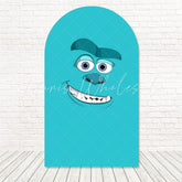 Blue Monsters Inc. Arch Backdrop for Fun and Whimsical Party Themes
