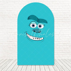 Blue Monsters Inc. Arch Backdrop for Fun and Whimsical Party Themes