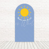 Blue Nosso Raio de Sol Arch Backdrop for Bright and Cheerful Celebrations