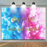 Lofaris Blue Pink Inks Baby Or Girl Gender Reveal Backdrop