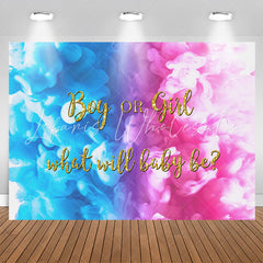 Lofaris Blue Pink Inks Baby Or Girl Gender Reveal Backdrop