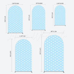 Blue Polka Dot Arch Backdrop for Baby Shower Theme