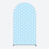 Blue Polka Dot Arch Backdrop for Baby Shower Theme