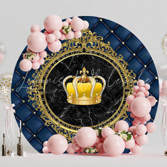Blue Royalty Elegant Round Backdrop for Royalty Themed Event
