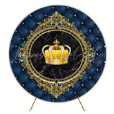 Blue Royalty Elegant Round Backdrop for Royalty Themed Event