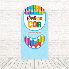 Blue School Back To Classes Fun Arch Backdrop For Learning Themes