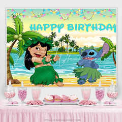 Lofaris BLue Sea Tropical Beach Cartoon Theme Birthday Backdrop