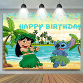 Lofaris BLue Sea Tropical Beach Cartoon Theme Birthday Backdrop