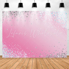 Lofaris Blue Silver Diamond Sparkling Pink Backdrop For Party
