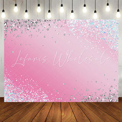 Lofaris Blue Silver Diamond Sparkling Pink Backdrop For Party