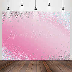 Lofaris Blue Silver Diamond Sparkling Pink Backdrop For Party