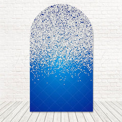 Blue Silver Glitter Arch Backdrop for Stunning and Elegant Party Decor