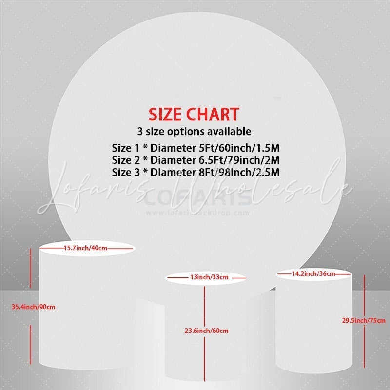 Lofaris Blue Sky And Happy Kids Round Birthday Party Backdrop Kit