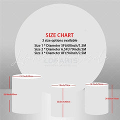 Lofaris Blue Sky And Happy Kids Round Birthday Party Backdrop Kit