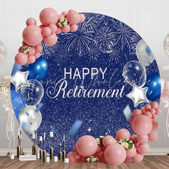 Lofaris Blue Sky Balloon Sparkling Round Birthday Backdrop