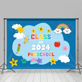 Lofaris Blue Sky Cloud Sun Class Of 2024 Perschool Backdrop