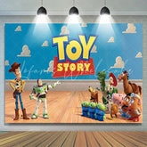 Lofaris Blue Sky White Cloud And Cartoon Toy Birthday Backdrop