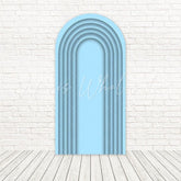 Blue Slat Serene Ocean Theme Arch Backdrop For Tranquil Event Vibe