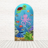 Blue Under The Sea Ocean Glow Arch Backdrop For Aquatic Theme Set
