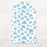 Blue White Pattern Fresh Style Arch Backdrop For Baby Shower