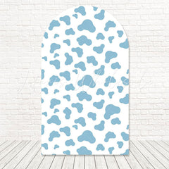 Blue White Pattern Fresh Style Arch Backdrop For Baby Shower