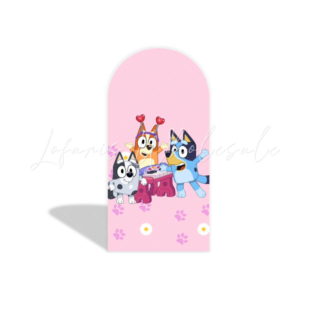 Bluey arch Birthday Party Arch Backdrop Wall Cloth Cover