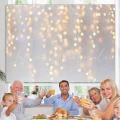 Lofaris Blurred And Shining White Gender Reveal Backdrop