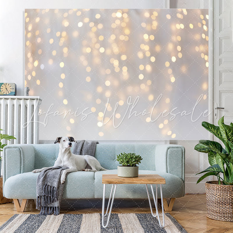 Lofaris Blurred And Shining White Gender Reveal Backdrop