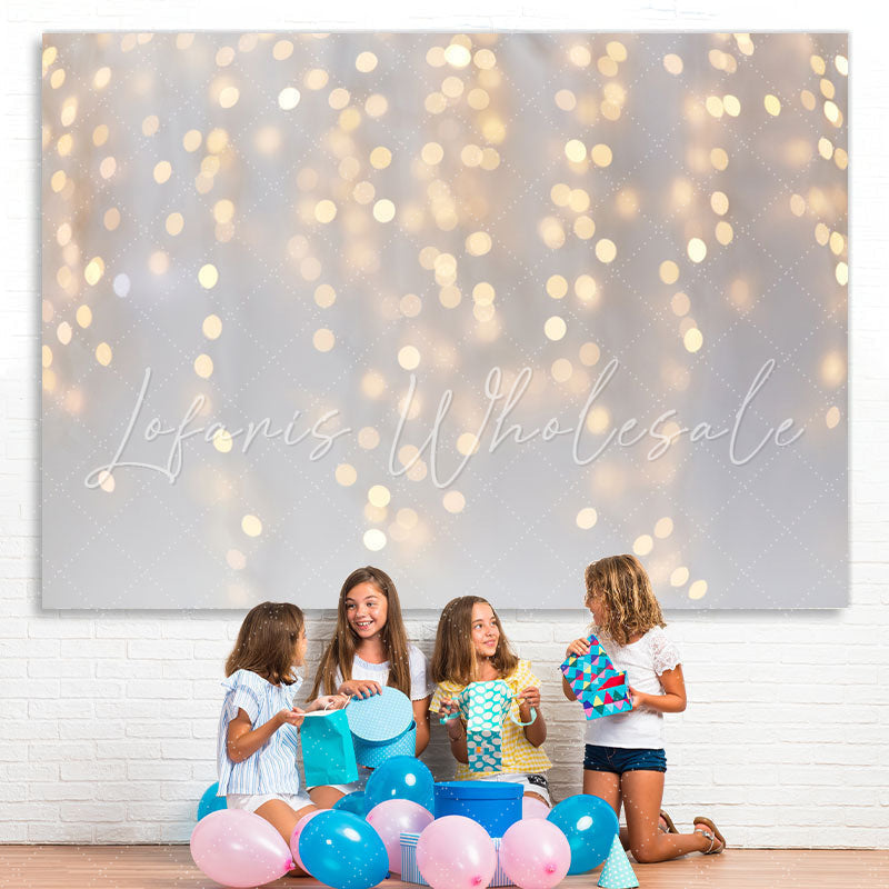 Lofaris Blurred And Shining White Gender Reveal Backdrop