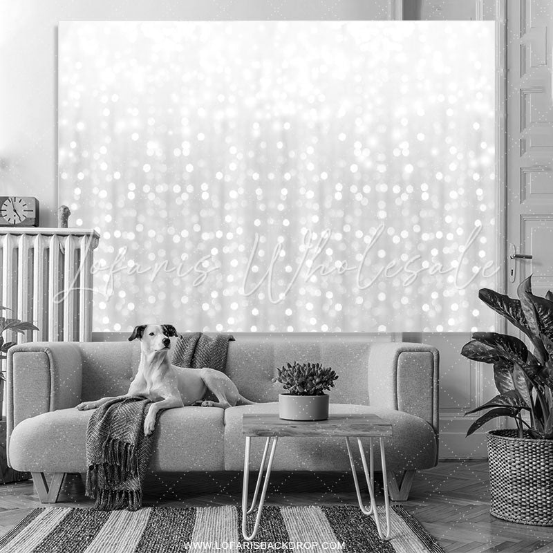 Lofaris Blurry And Silver Glitter Dots Backdrop For Parties