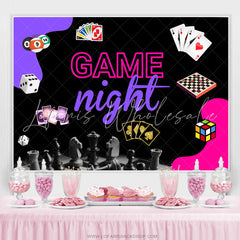 Lofaris Board Game Night Happy Birthday Party Backdrop
