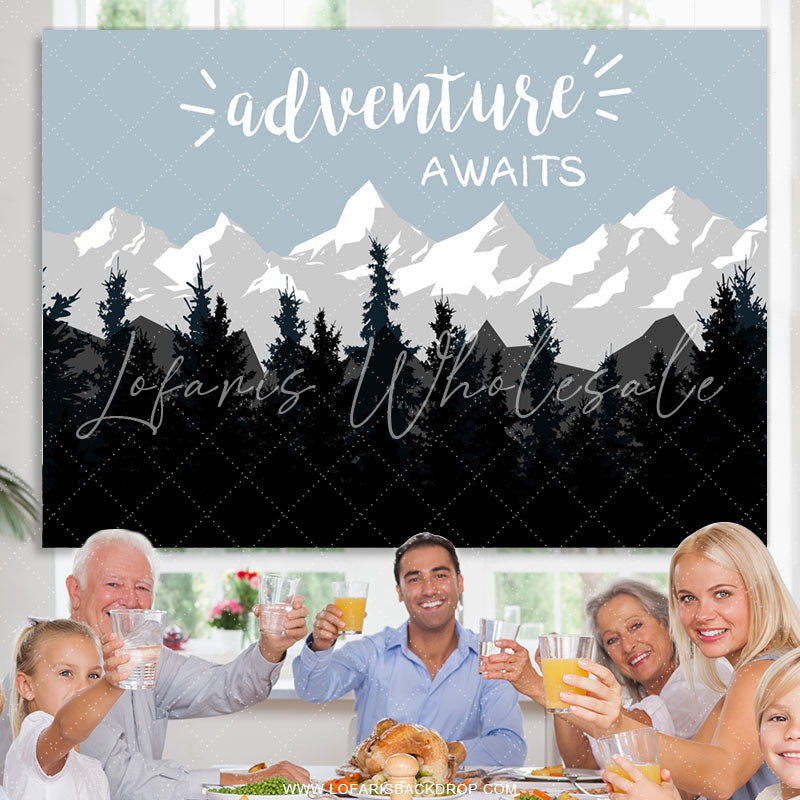 Lofaris Boho Adventure Awaits Forest Montion Baby Shower Backdrop